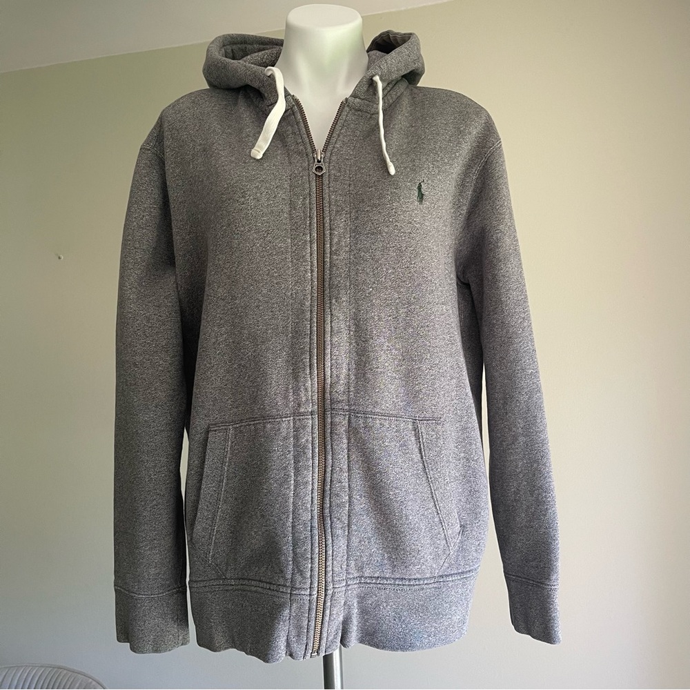 Ralph Lauren Heather Gray Zip-Up Hoodie